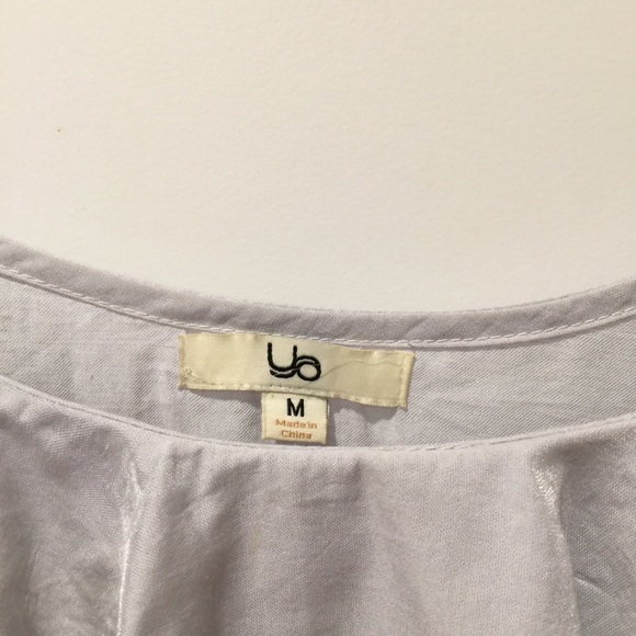 Light Blue Silver Grey Gorgeous Ruffle Dress M YA - Picture 3 of 8